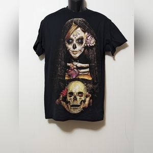 NWT Men's Daveed Benito Fortune Teller  Sexy Beautiful Sugar Skull Size Medium